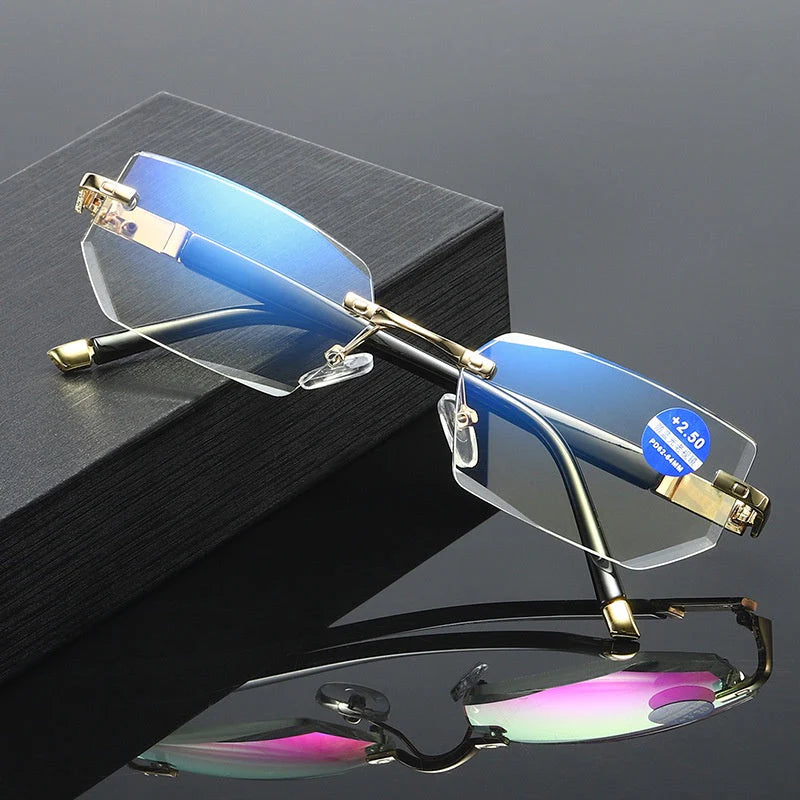 Multifocal Blue Light Blocking Glasses Pack +1.5 with Leather Case